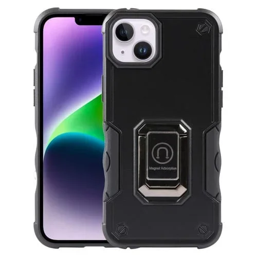 Funda para iPhone 15 Plus Ring Holder Antideslizante a Prueba de Golpes Armor (Negro)