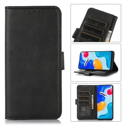 Funda para iPhone 15 Pro Cuero Textura de Vaca Protección (Negro)