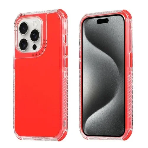 Funda para iPhone 15 Pro Dreamland 3 en 1 PC + TPU con Marco Transparente (Rojo)