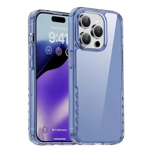 Funda para iPhone 15 Pro Ipaky Yg Series Transparente PC + TPU (Azul Transparente)