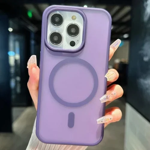 Funda para iPhone 15 Pro Max Magsafe PC Híbrida TPU (Púrpura)