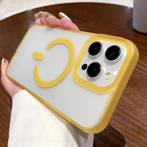 Funda para iPhone 16 Pro Doble Cara Esmerilada Protección Magsafe (Amarilla)