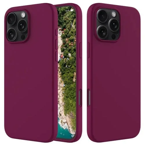 Funda para iPhone 16 Pro Max Silicona Color Sólido (Violeta)