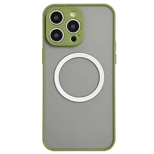 Funda para iPhone 16 Pro piel Hawkeye con Magsafe (Verde Militar)