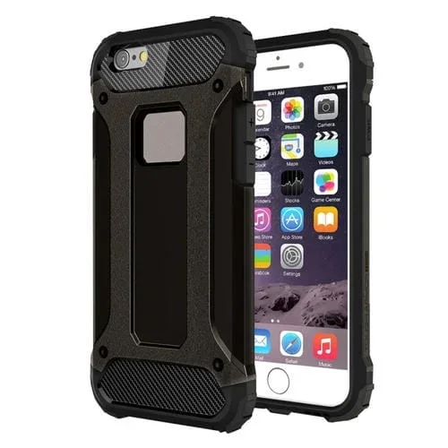 Funda para iPhone 6 y 6S Tough Armor TPU y PC (Negro)