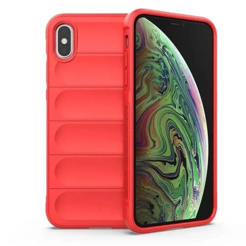 Funda para iPhone X / Xs Magic Shield TPU y Estuche de Franela (Rojo)