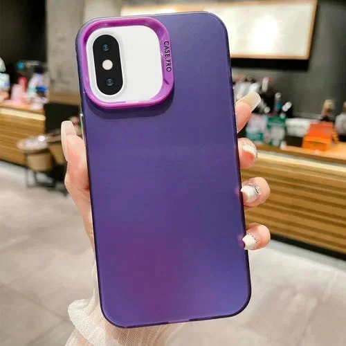 Funda para iPhone Xs Max Imd Colorful Gradient Acrylic Phone Case (Púrpura)