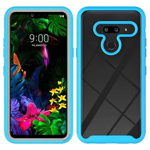 Funda para LG G8 Thinq Starry Sky Serie a Prueba de Golpes PC + TPU (Azul Claro)
