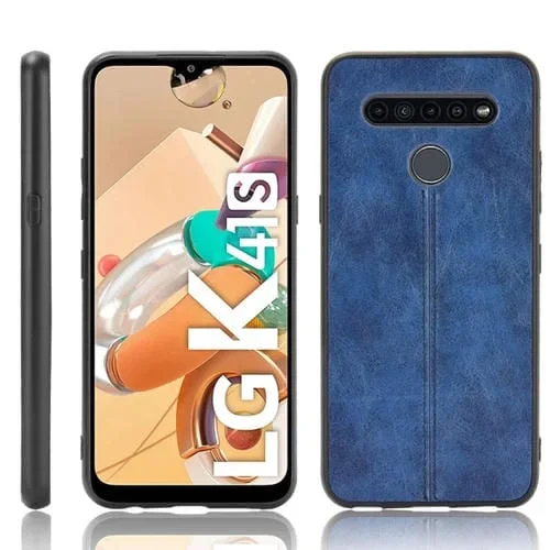 Funda para LG K41S y K51S a Prueba de Golpes Patrón de Vaca Piel PC + PU + TPU (Azul)