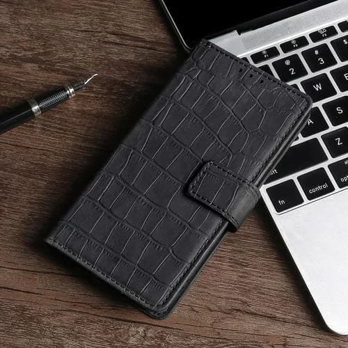 Funda para Meizu 15/15 Plus con Textura de Cocodrilo Clasp Magnético PU Cuero (Negro)
