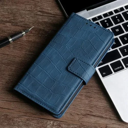 Funda para Meizu 15/15 Plus Piel PU Textura Cocodrilo Clasp Magnético (Azul)