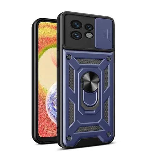 Funda para Motorola Edge 40 Pro con Cubierta de Cámara Deslizante TPU Hybrid (Azul)