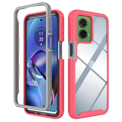Funda para Motorola Moto G35 de TPU y PC a Prueba de Golpes con Diseño Cielo Estrellado (Rosa)