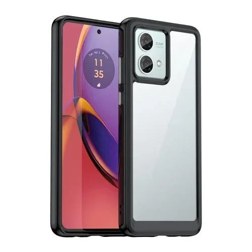 Funda para Motorola Moto G84 Colorful Series Acrílico + TPU (Negro)