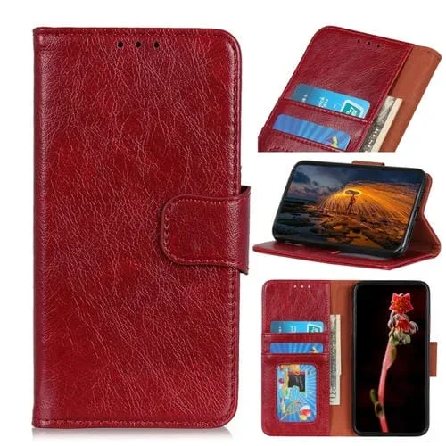 Funda para OnePlus Nord Ce 2 Lite 5G Nappa Texture Leather Case (Rojo)
