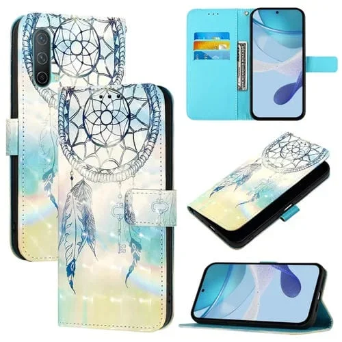 Funda para OnePlus Nord Ce 5G de Cuero con Tapa Horizontal y Pintura 3D (Campanas de Viento)