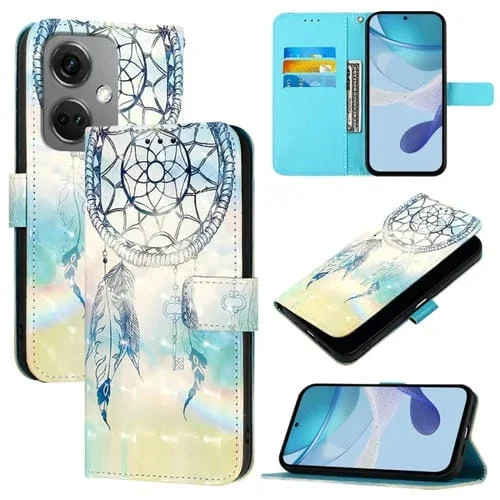 Funda para OnePlus Nord Ce3 India de Cuero con Tapa Horizontal y Pintura 3D (Campanas de Viento de Ensueño)