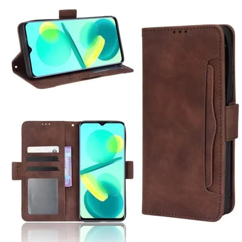 Funda para Oukitel C25 Piel de Cuero Patrón de Pantorrilla (Marrón)