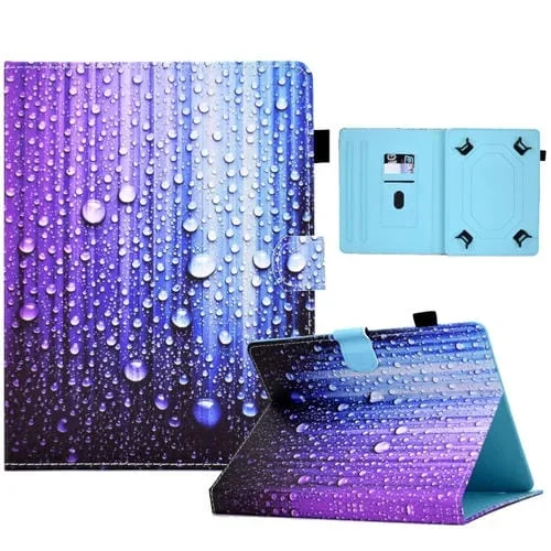 Funda para Tablet 8 Pulgadas TPU y Cuero con Gotitas de Agua