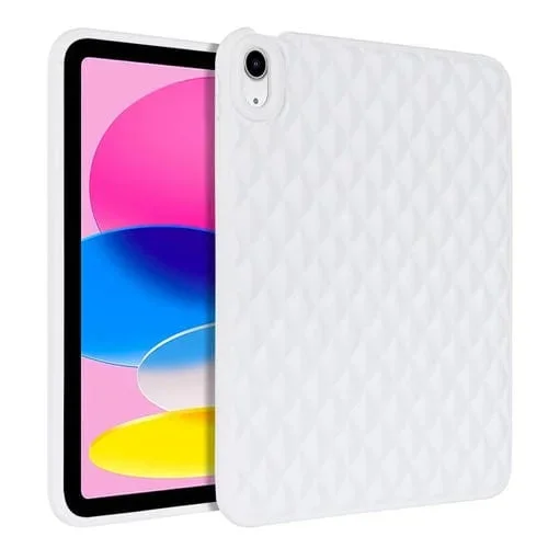 Funda para Tablet iPad Air 5 10.9 y Air 4 Rhombic TPU (Blanco)