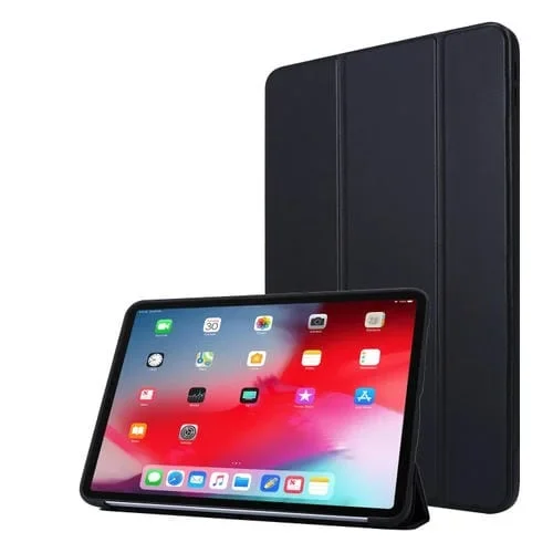Funda para Tablet iPad Pro 11 (2020) PC y PU Cuero con Titular Tres Plegables (Negro)