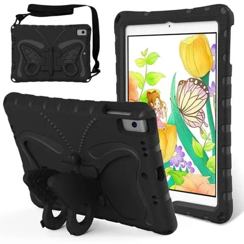 Funda para Tableta Eva iPad 10.2 2021/2020/2019 Soporte de Mariposa a Prueba de Golpes (Negro)