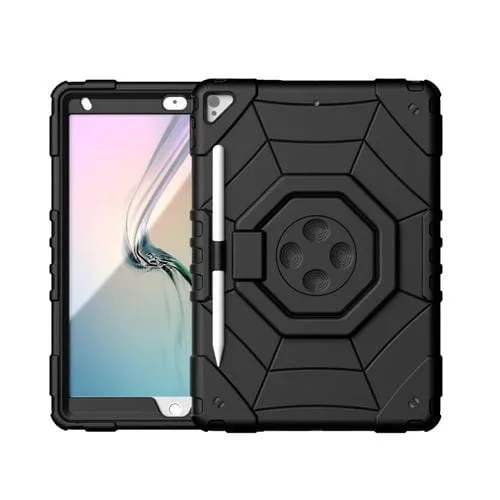 Funda para Tableta iPad 10.2 2021/2020/2019 Mango Giratorio Spider Alivio Estrés (Negro)