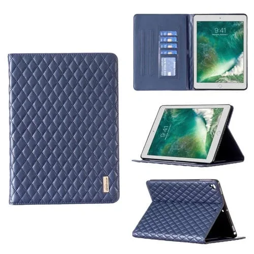 Funda para Tableta iPad 8 / 7 / 6 / 5 9.7 Pulgadas Cuero con Tapa Horizontal (Azul)