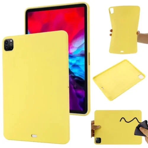 Funda para Tableta iPad Pro 12.9 Silicona Líquida a Prueba de Golpes (Amarillo)