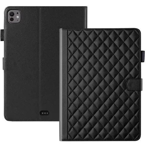 Funda para Tableta iPad Pro 13 2024 Cuero Rhombus Lattice (Negro)