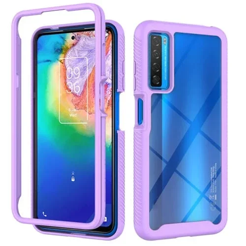 Funda para TCL 20S Starry Sky Serie a Prueba de Golpes PC + TPU (Púrpura)