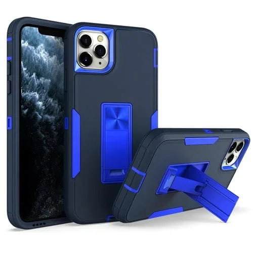 Funda para Teléfono Apple iPhone 13 Pro con Soporte Magnético (Azul Zafiro + Azul Oscuro)