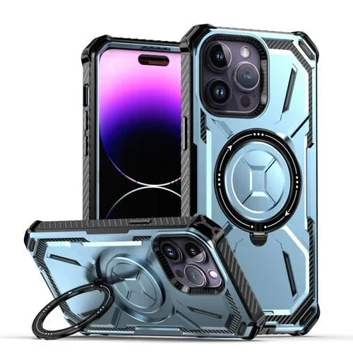 Funda para Teléfono Armor Series con Soporte Magnético Magsafe para iPhone 12 Pro Max (Azul)