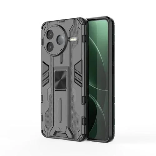 Funda para Teléfono con Soporte de TPU y PC para Redmi K80 Supersonic (Negra)