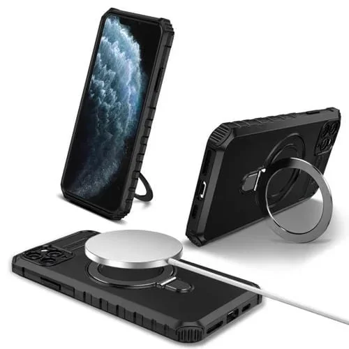 Funda para Teléfono con Soporte Magnético Magsafe para iPhone 11 Pro Max (Negro)