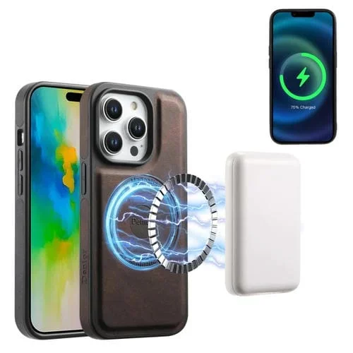 Funda para Teléfono Denior A13 Skin Feel Magsafe para iPhone 16 Pro Max (Marrón)