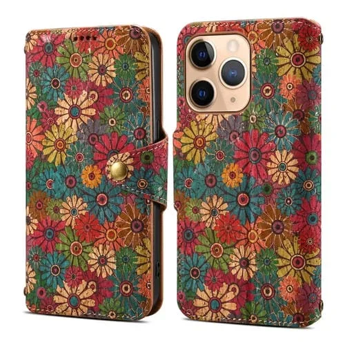 Funda para Teléfono Denior Flower Language Series iPhone 11 Pro Cuero Borde Tela de Corcho (Primavera)