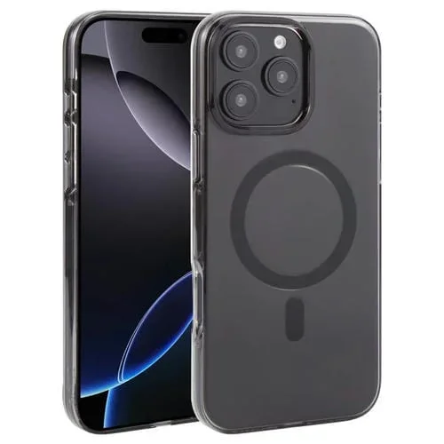 Funda para Teléfono Dfans Design Shield Magsafe iPhone 16 Pro Max (Negro Transparente)