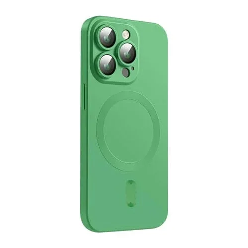 Funda para Teléfono Enkay iPhone 15 Pro Magsafe Matte TPU con Película para Lentes (Verde)