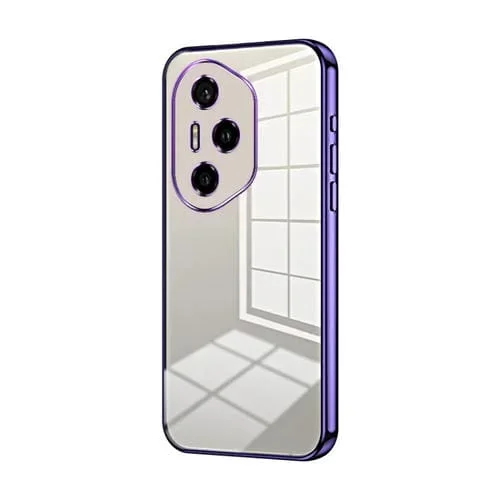 Funda para Teléfono Honor 300 Pro con Orificios Finos y Revestimiento Transparente (Morado)