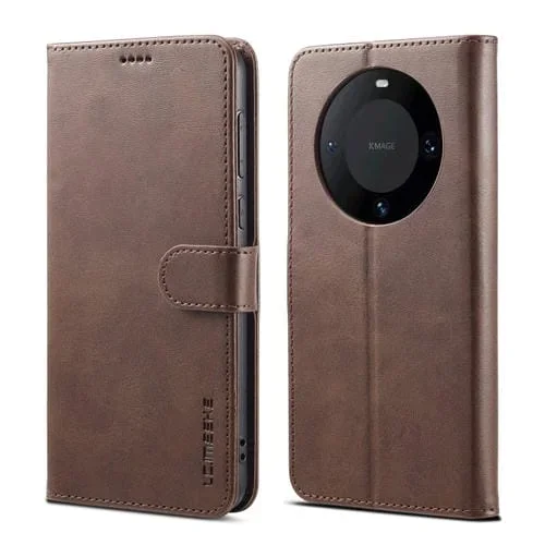 Funda para Teléfono Honor X50 Lc.Imeeke Cuero Textura de Becerro (Café)