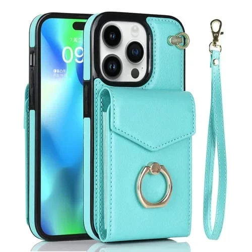 Funda para Teléfono iPhone 11 con Ranura para Tarjeta Rfid Antirrobo (Verde Menta)