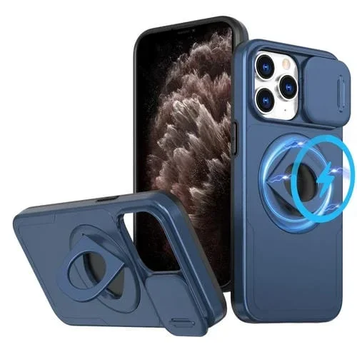 Funda para Teléfono iPhone 11 Pro Camshield Magsafe Ring Holder Armor (Azul)