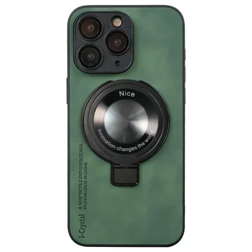 Funda para Teléfono iPhone 11 Pro I.Crystal Lambskin Fulcrum Support (Verde)