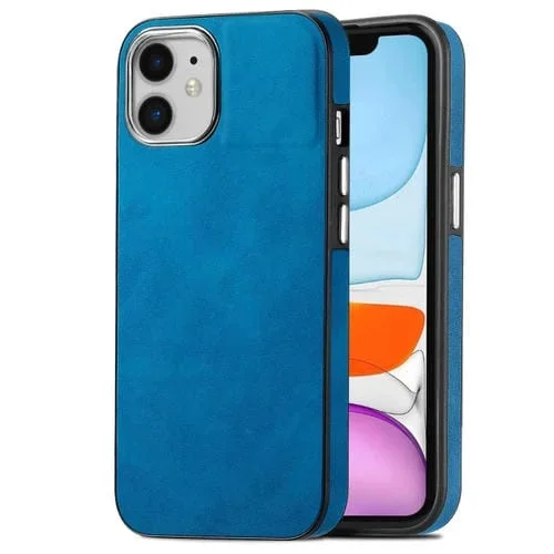 Funda para teléfono iPhone 11 Skin-Feel Galvanoplastia TPU a prueba de golpes (Azul)