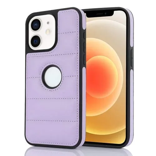 Funda para Teléfono iPhone 12/12 Pro PU con Recorte Hueco y Tecla de Piano (Púrpura Claro)