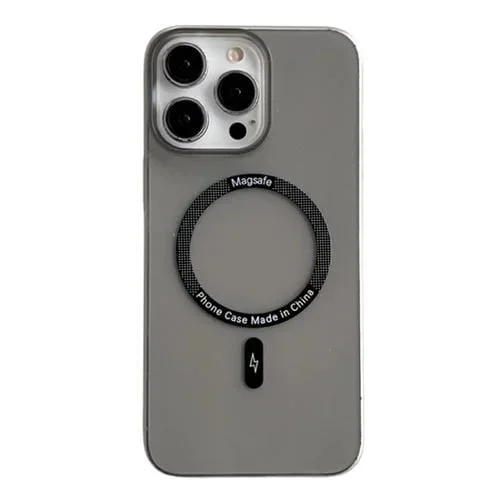 Funda para Teléfono iPhone 12 Pro Max Ice Series Magsafe PC a Prueba de Golpes Cobertura Total (Negro)