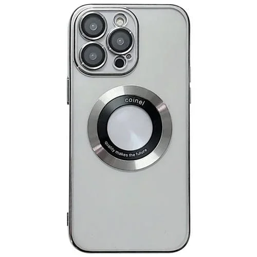Funda para Teléfono iPhone 12 Pro Max Magsafe Galvanoplastia TPU (Plateada)