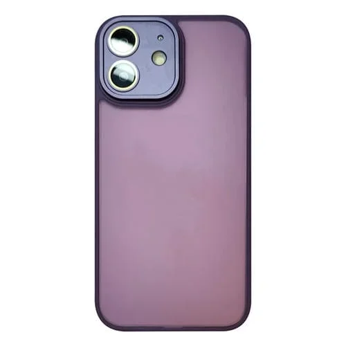 Funda para Teléfono iPhone 12 Skin Feel con Película para Lentes (Púrpura)