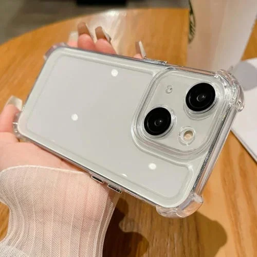 Funda para Teléfono iPhone 13 Acrílico Transparente + TPU a Prueba de Golpes (Transparente)